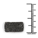1.21 Carat Genuine Black Diamond .925 Sterling Silver Ring-7