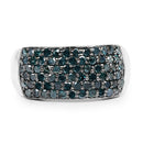 1.17 Carat Genuine Blue Diamond .925 Sterling Silver Ring-8