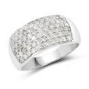 1.21 Carat Genuine White Diamond .925 Sterling Silver Ring-4