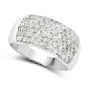 1.21 Carat Genuine White Diamond .925 Sterling Silver Ring-5