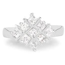 1.08 Carat Genuine White Sapphire .925 Sterling Silver Ring-6
