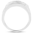 0.70 Carat Genuine White Sapphire .925 Sterling Silver Ring-5