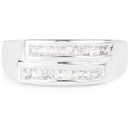 0.70 Carat Genuine White Sapphire .925 Sterling Silver Ring-6