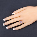 0.96 Carat Genuine Pink Sapphire  .925 Sterling Silver Ring-5