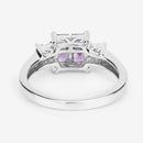 0.96 Carat Genuine Pink Sapphire  .925 Sterling Silver Ring-6
