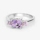 0.96 Carat Genuine Pink Sapphire  .925 Sterling Silver Ring-9