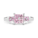 0.96 Carat Genuine Pink Sapphire  .925 Sterling Silver Ring-3