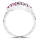 1.20 Carat Genuine Pink Sapphire .925 Sterling Silver Ring-5
