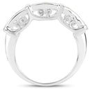 1.08 Carat Genuine Multi Sapphire .925 Sterling Silver Ring-5