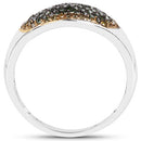 0.45 Carat Genuine Green Diamond and Yellow Diamond .925 Sterling Silver Ring-5