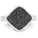 0.24 Carat Genuine Black Diamond .925 Sterling Silver Ring-6