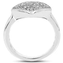 0.23 Carat Genuine White Diamond .925 Sterling Silver Ring-5