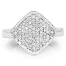 0.23 Carat Genuine White Diamond .925 Sterling Silver Ring-6