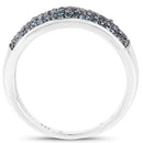 0.42 Carat Genuine Blue Diamond .925 Sterling Silver Ring-6