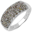 0.42 Carat Genuine White Diamond .925 Sterling Silver Ring-4