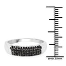 0.22 Carat Genuine Black Diamond .925 Sterling Silver Ring-6