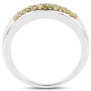 0.22 Carat Genuine Yellow Diamond .925 Sterling Silver Ring-5