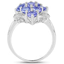 2.07 Carat Genuine Tanzanite .925 Sterling Silver Ring-5