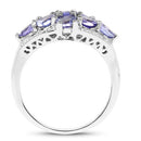 2.07 Carat Genuine Tanzanite .925 Sterling Silver Ring-6