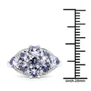2.07 Carat Genuine Tanzanite .925 Sterling Silver Ring-7