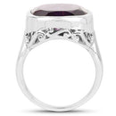 9.00 Carat Genuine Amethyst .925 Sterling Silver Ring-6
