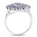 2.27 Carat Genuine Tanzanite .925 Sterling Silver Ring-6
