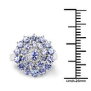 2.27 Carat Genuine Tanzanite .925 Sterling Silver Ring-7