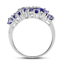 2.88 Carat Genuine Tanzanite .925 Sterling Silver Ring-5