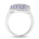 1.63 Carat Genuine Tanzanite .925 Sterling Silver Ring-5