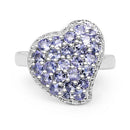 1.63 Carat Genuine Tanzanite .925 Sterling Silver Ring-6