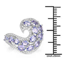 2.21 Carat Genuine Tanzanite .925 Sterling Silver Ring-6