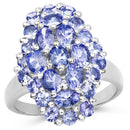 2.79 Carat Genuine Tanzanite .925 Sterling Silver Ring-4