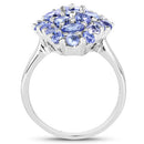 2.79 Carat Genuine Tanzanite .925 Sterling Silver Ring-5