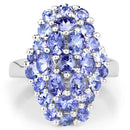 2.79 Carat Genuine Tanzanite .925 Sterling Silver Ring-6