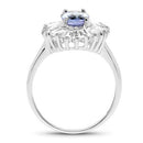 2.47 Carat Genuine Tanzanite and White Topaz .925 Sterling Silver Ring-5