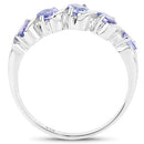 1.15 Carat Genuine Tanzanite .925 Sterling Silver Ring-5
