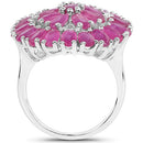 8.10 Carat Genuine Ruby .925 Sterling Silver Ring-6