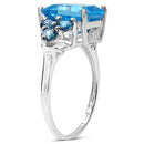 4.72 Carat Genuine Swiss Blue Topaz & London Blue Topaz .925 Sterling Silver Ring-5