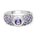 1.45 Carat Genuine Tanzanite .925 Sterling Silver Ring-6