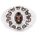 1.90 Carat Genuine Smoky Quartz .925 Sterling Silver Ring-3