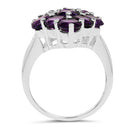 6.78 Carat Genuine Amethyst .925 Sterling Silver Ring-5