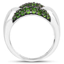 1.82 Carat Genuine Chrome Diopside .925 Sterling Silver Ring-5