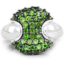 1.82 Carat Genuine Chrome Diopside .925 Sterling Silver Ring-6