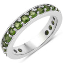 1.33 Carat Genuine Chrome Diopside .925 Sterling Silver Ring-2