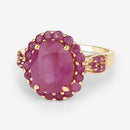 5.09 Carat Glass Filled Ruby and Ruby .925 Sterling Silver Ring-8