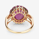 5.09 Carat Glass Filled Ruby and Ruby .925 Sterling Silver Ring-10