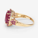 5.09 Carat Glass Filled Ruby and Ruby .925 Sterling Silver Ring-11