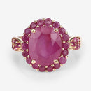 5.09 Carat Glass Filled Ruby and Ruby .925 Sterling Silver Ring-12