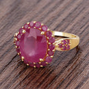 5.09 Carat Glass Filled Ruby and Ruby .925 Sterling Silver Ring-13