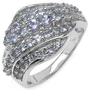 1.22 Carat Genuine Tanzanite .925 Sterling Silver Ring-2